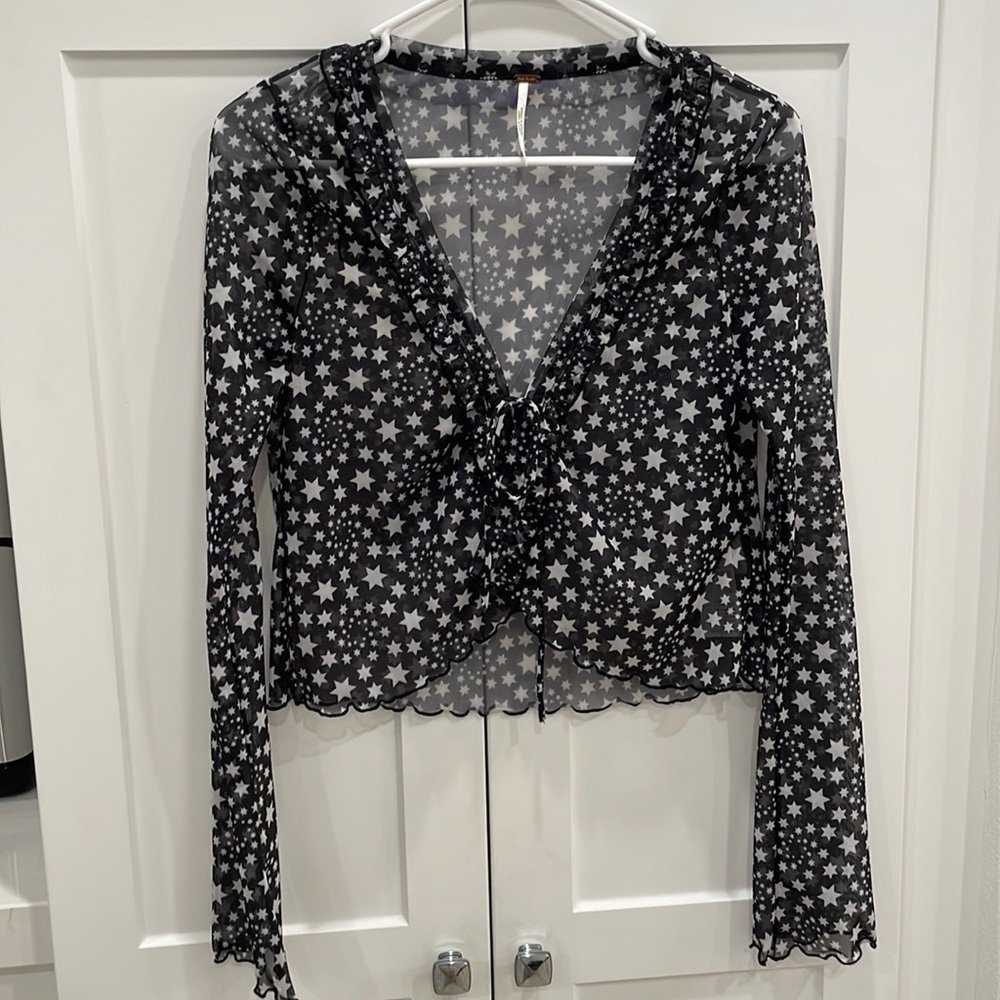 Free people star mesh top